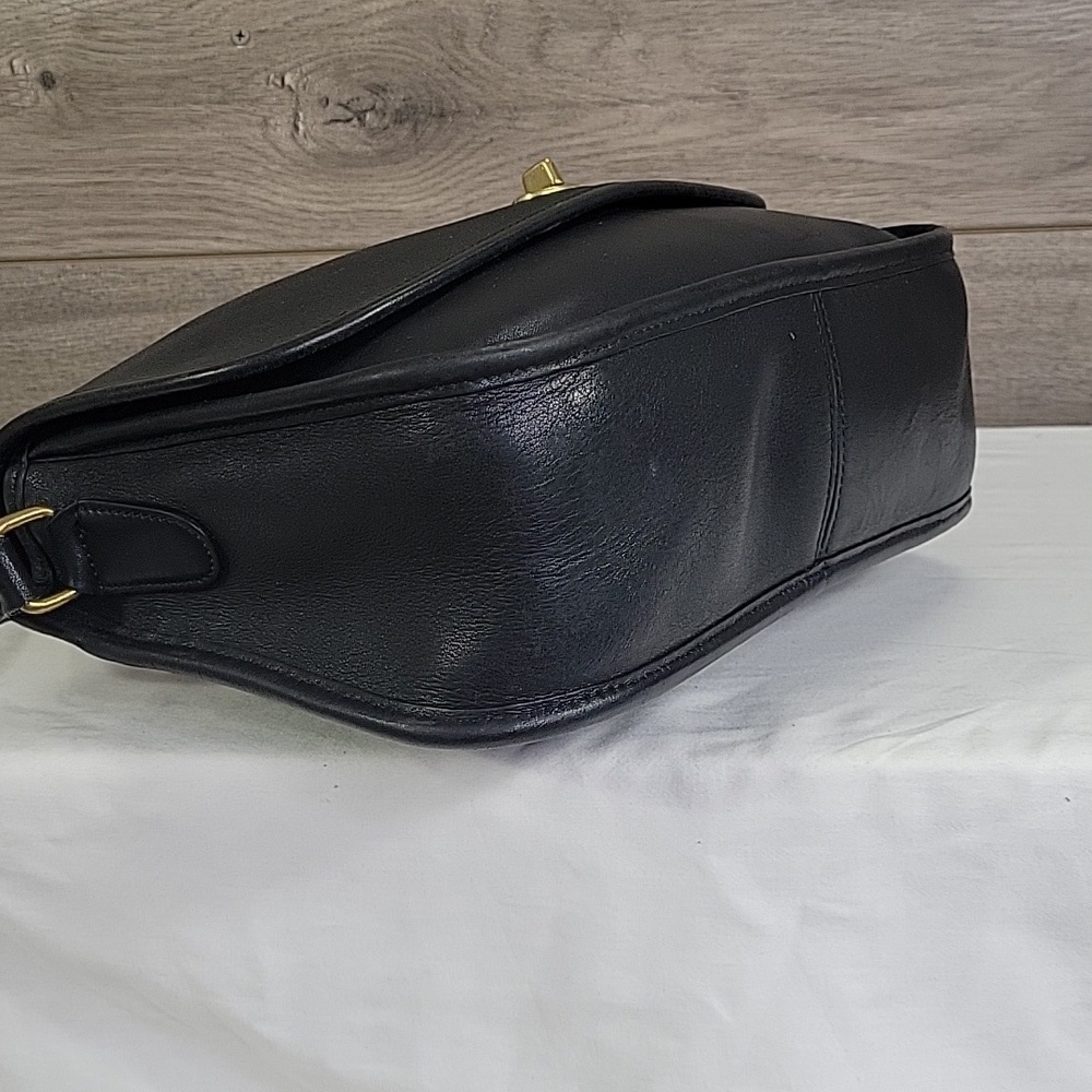 Vintage Coach 9790 Black Leather City Bag Shoulder Bag Satchel Purse - Picture 6 of 13